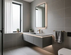 Grey Bathroom Interior