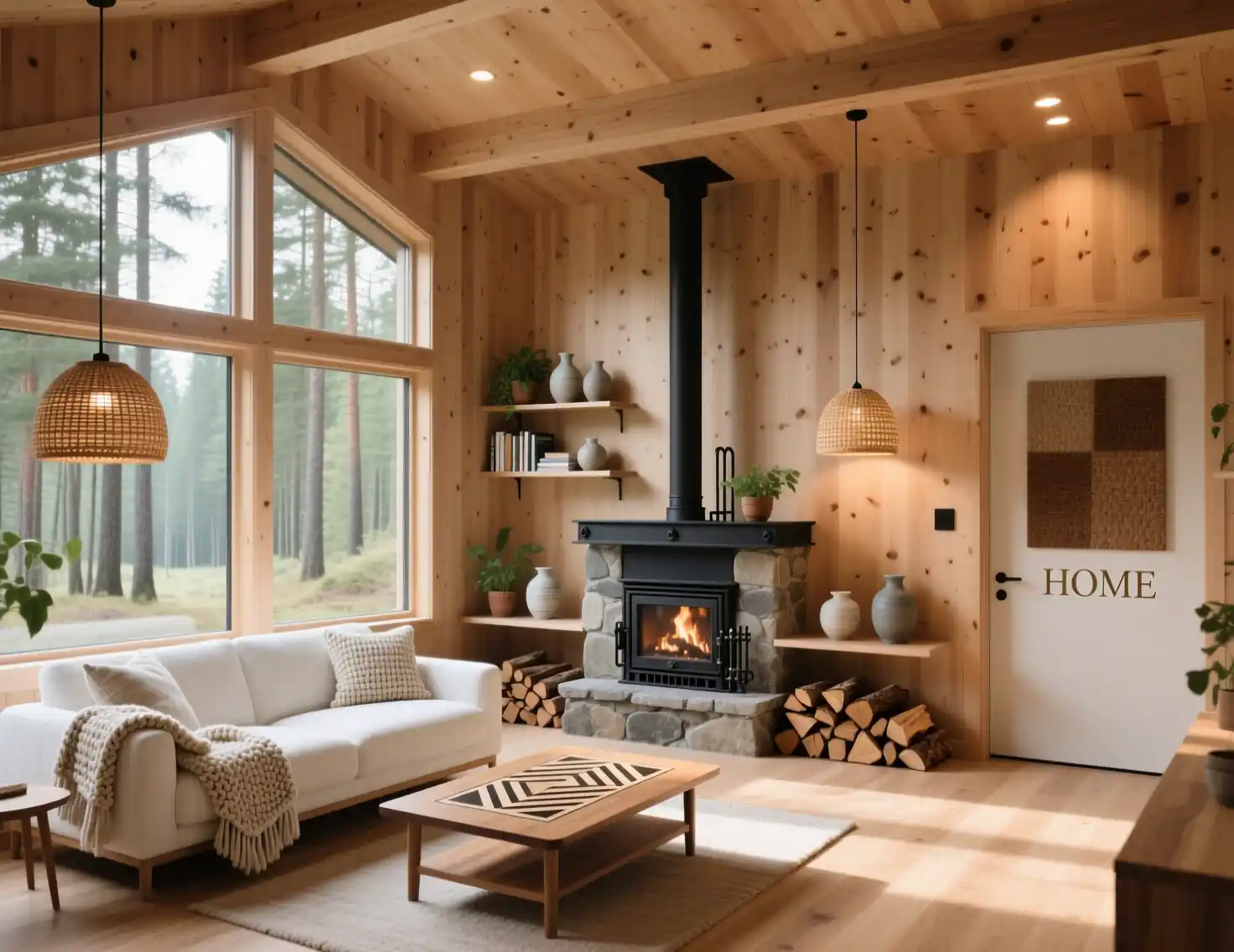 Wooden House Design Interior