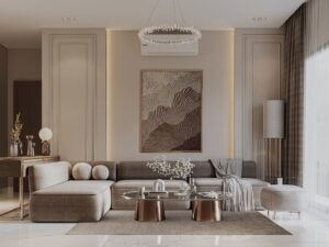 Beige Interior Living Room