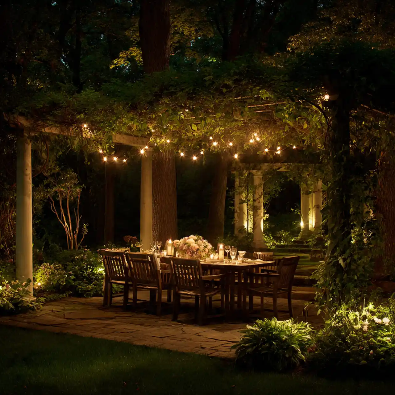 Romantic Landscape Lighting Ideas