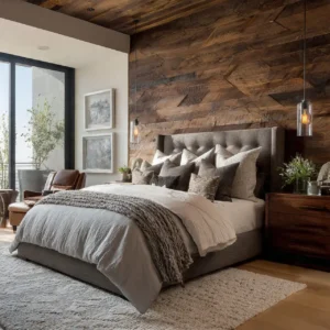 wood accent wall bedroom Ideas