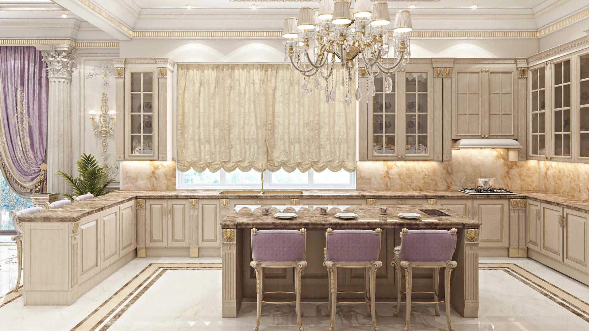 Kitchen Neoclassic Interior Design Ideas